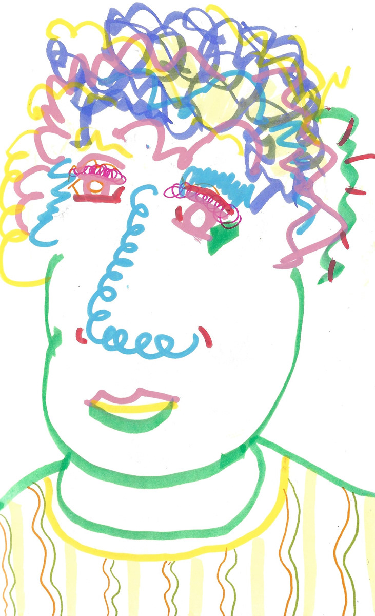 2025 | SELF PORTRAITS | MARKER ON PAPER, 8.5 x 5 IN | Joshua Cornelis