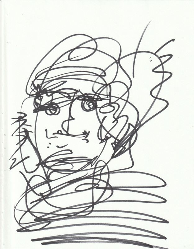 Self Portrait, 2019. Permanent maker on paper, 8.5 x 11 in. 