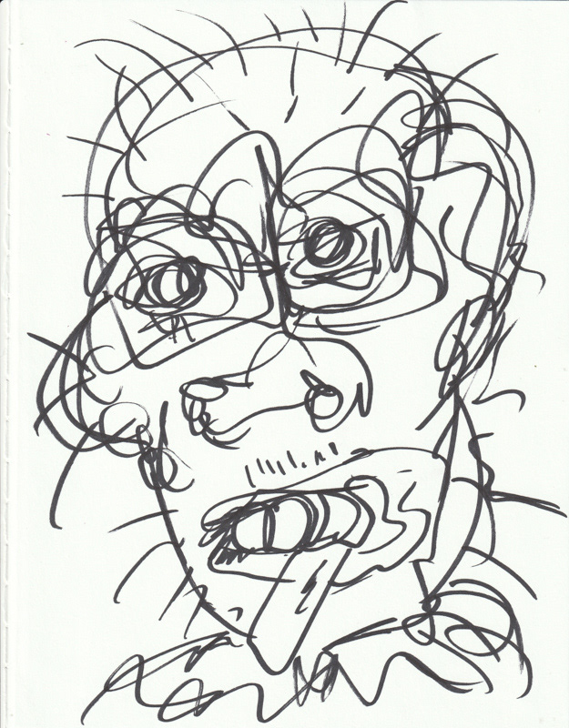 Self Portrait, 2019. Permanent maker on paper, 8.5 x 11 in. 