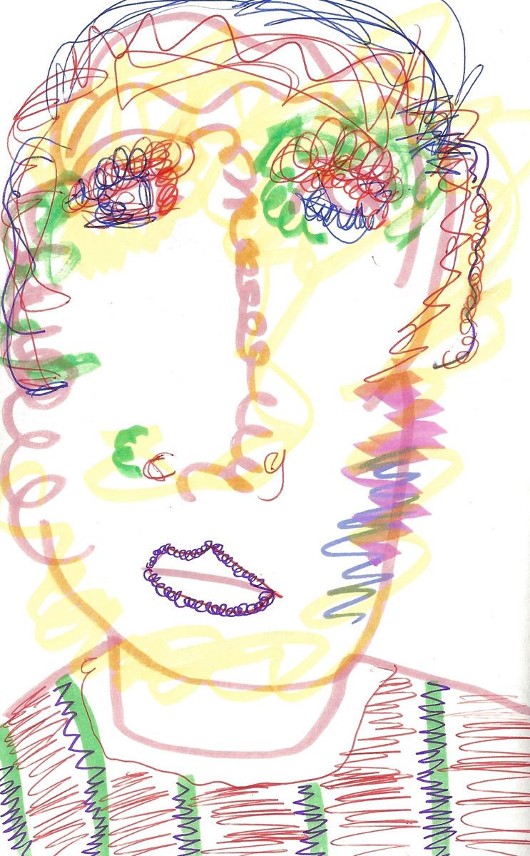 2025 | SELF PORTRAITS | MARKER ON PAPER, 8.5 x 5 IN | Joshua Cornelis