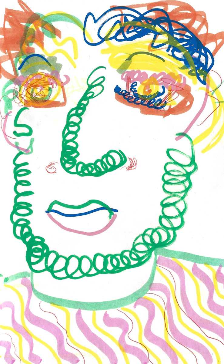 2025 | SELF PORTRAITS | MARKER ON PAPER, 8.5 x 5 IN | Joshua Cornelis