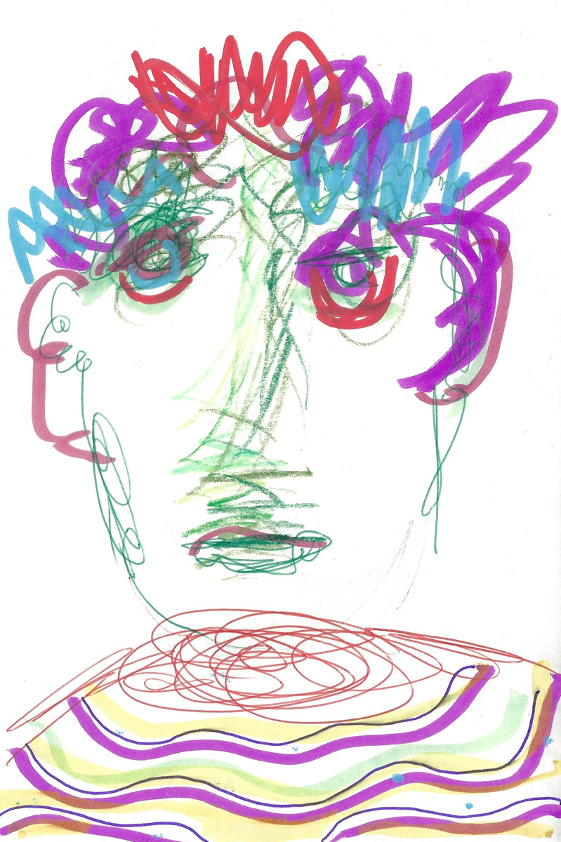 2025 | SELF PORTRAITS | MARKER ON PAPER, 8.5 x 5 IN | Joshua Cornelis