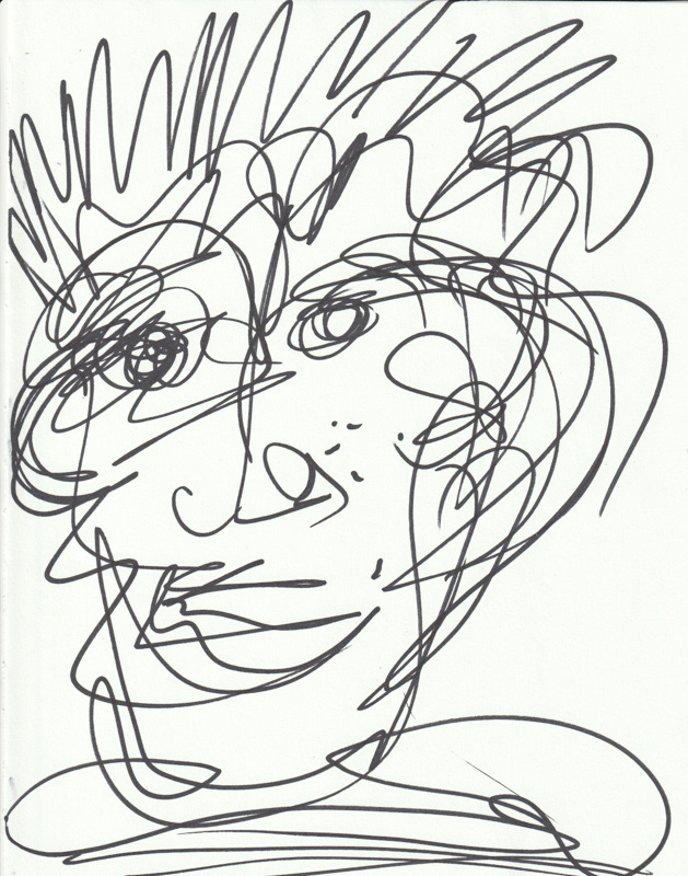 Self Portrait, 2019. Permanent maker on paper, 8.5 x 11 in. 