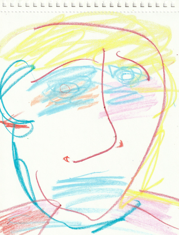 Self Portrait, 2020. Crayon on paper, 8.5 x 11 in. 