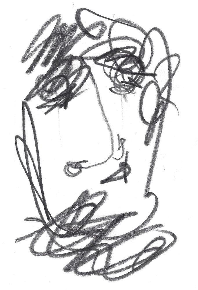 2024 | SELF PORTRAIT | GRAPHITE ON PAPER, 3 X 5 IN | Joshua Cornelis 