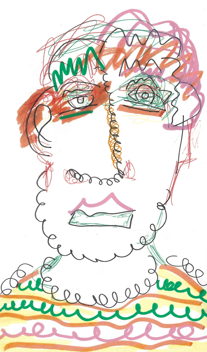 2025 | SELF PORTRAITS | MARKER ON PAPER, 8.5 x 5 IN | Joshua Cornelis