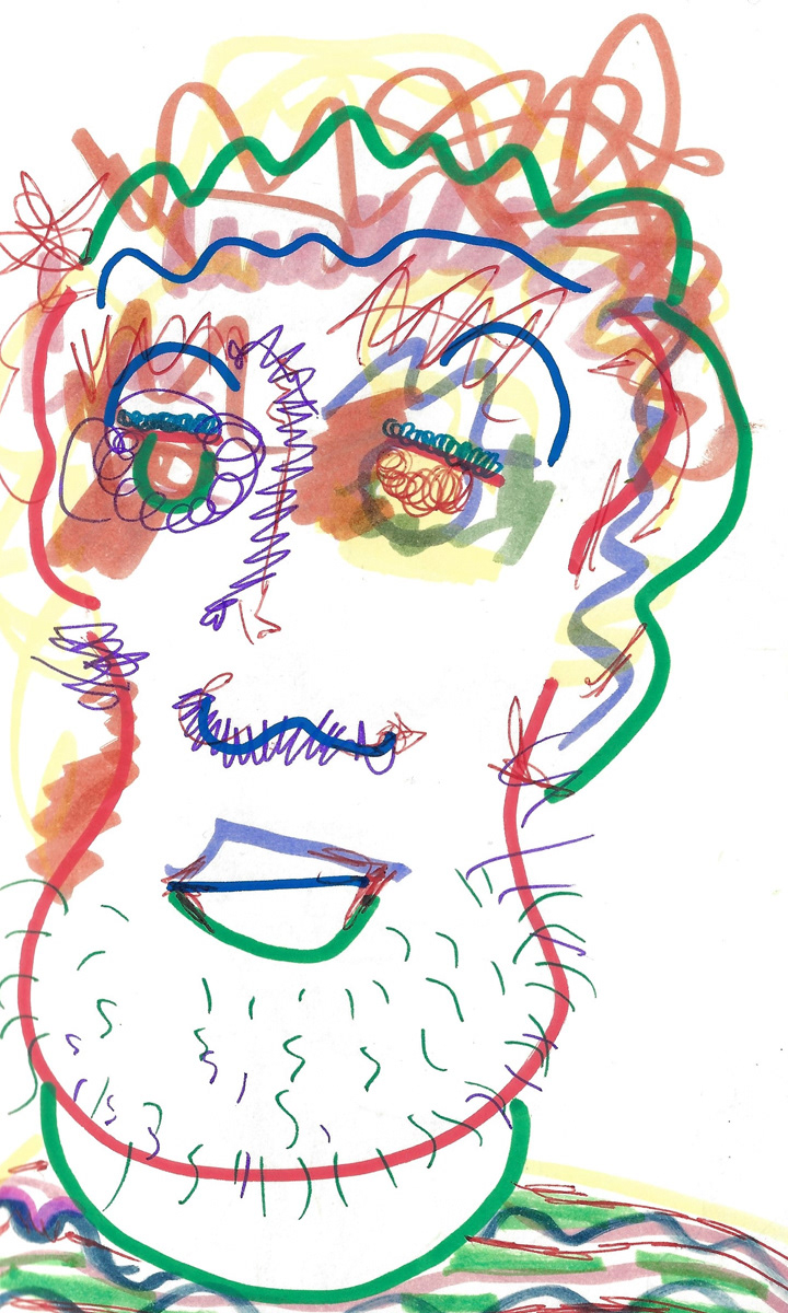 2025 | SELF PORTRAITS | MARKER ON PAPER, 8.5 x 5 IN | Joshua Cornelis