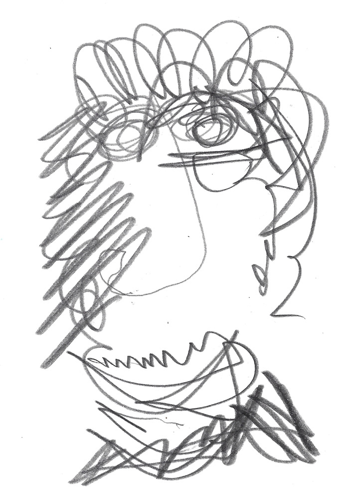 2024 | SELF PORTRAIT | GRAPHITE ON PAPER, 3 X 5 IN | Joshua Cornelis 