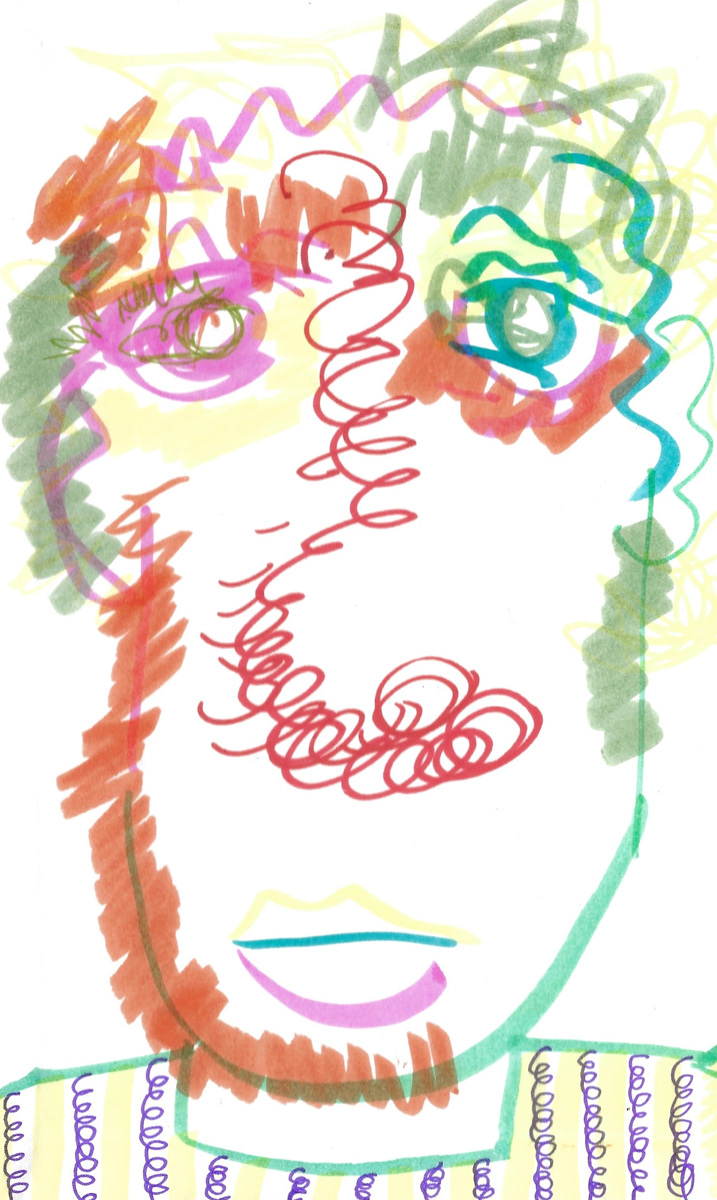 2025 | SELF PORTRAITS | MARKER ON PAPER, 8.5 x 5 IN | Joshua Cornelis