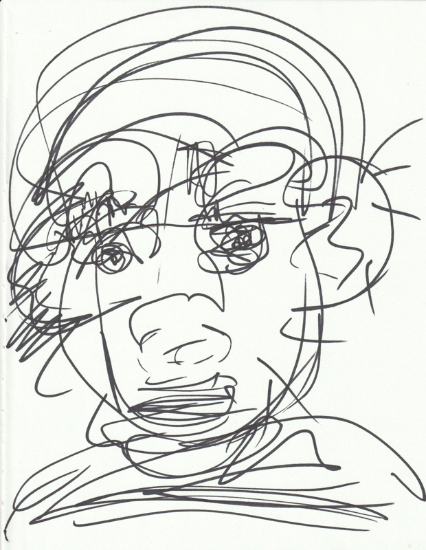 Self Portrait, 2019. Permanent maker on paper, 8.5 x 11 in. 