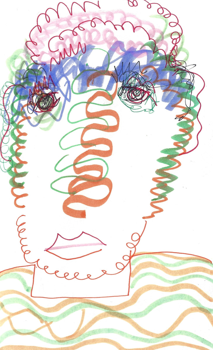 2025 | SELF PORTRAITS | MARKER ON PAPER, 8.5 x 5 IN | Joshua Cornelis