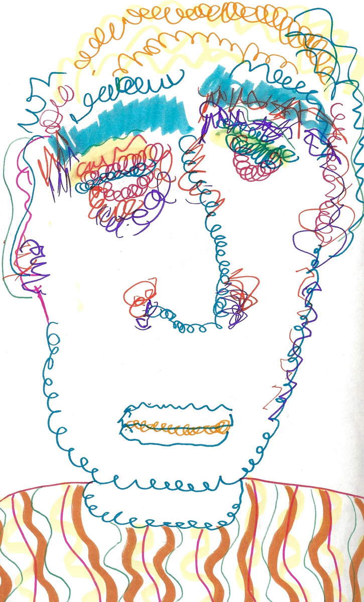 2025 | SELF PORTRAITS | MARKER ON PAPER, 8.5 x 5 IN | Joshua Cornelis