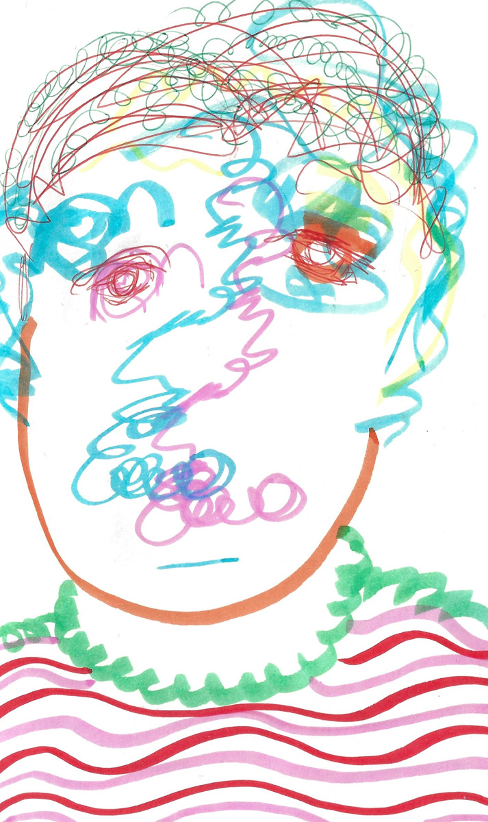 2025 | SELF PORTRAITS | MARKER ON PAPER, 8.5 x 5 IN | Joshua Cornelis