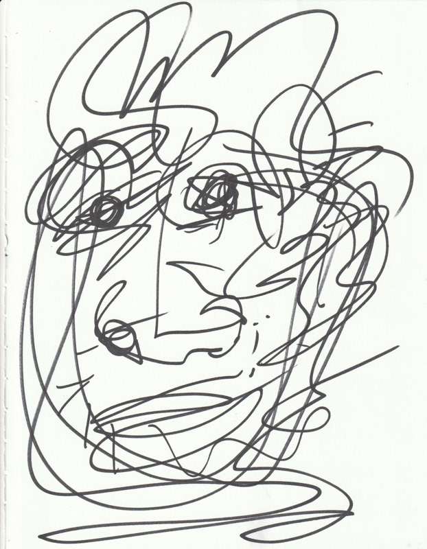 Self Portrait, 2019. Permanent maker on paper, 8.5 x 11 in. 