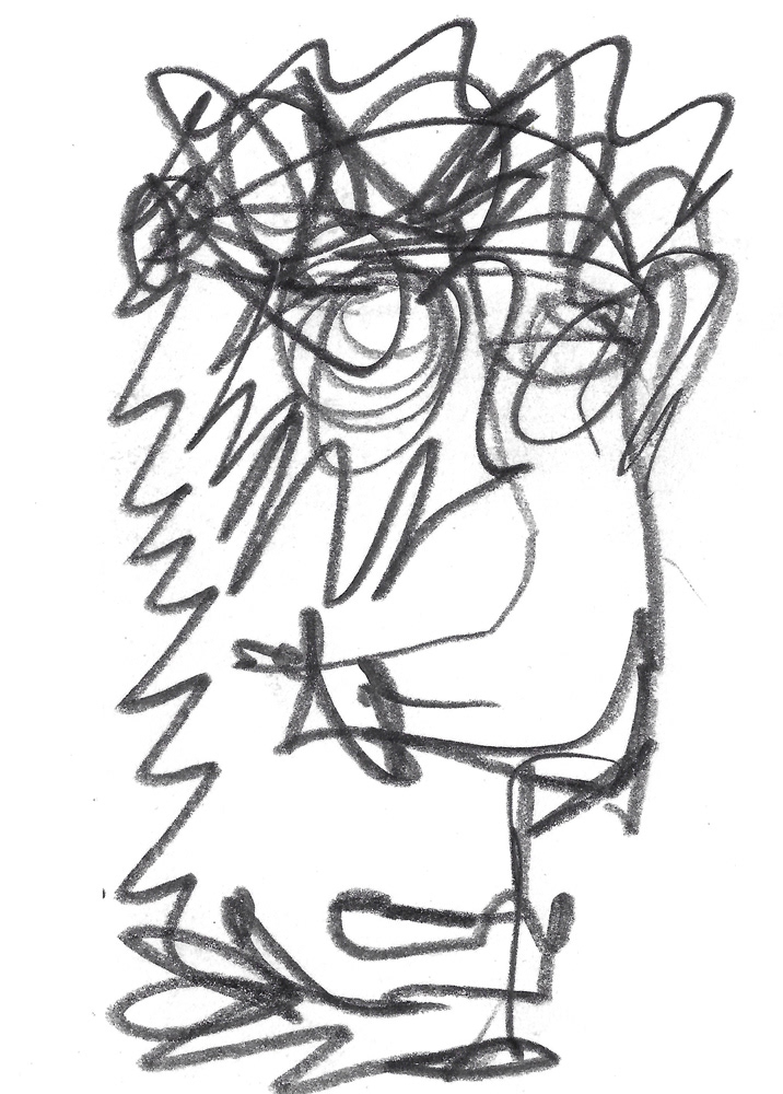 2024 | SELF PORTRAIT | GRAPHITE ON PAPER, 3 X 5 IN | Joshua Cornelis 