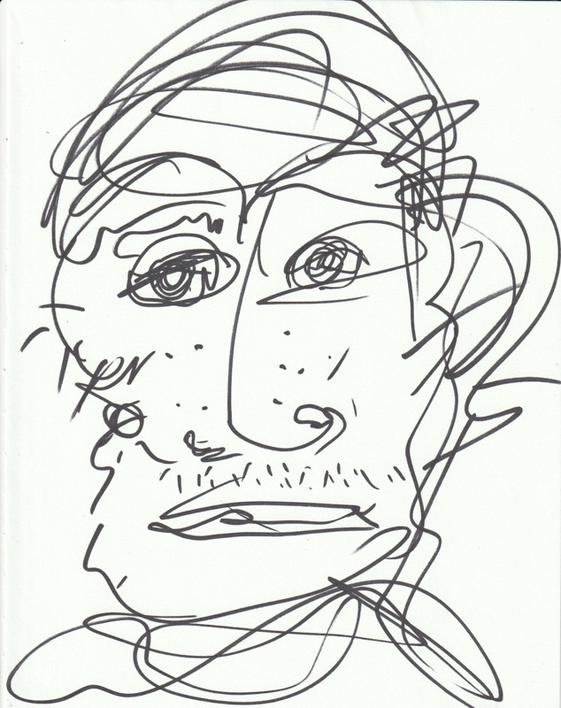 Self Portrait, 2019. Permanent maker on paper, 8.5 x 11 in. 