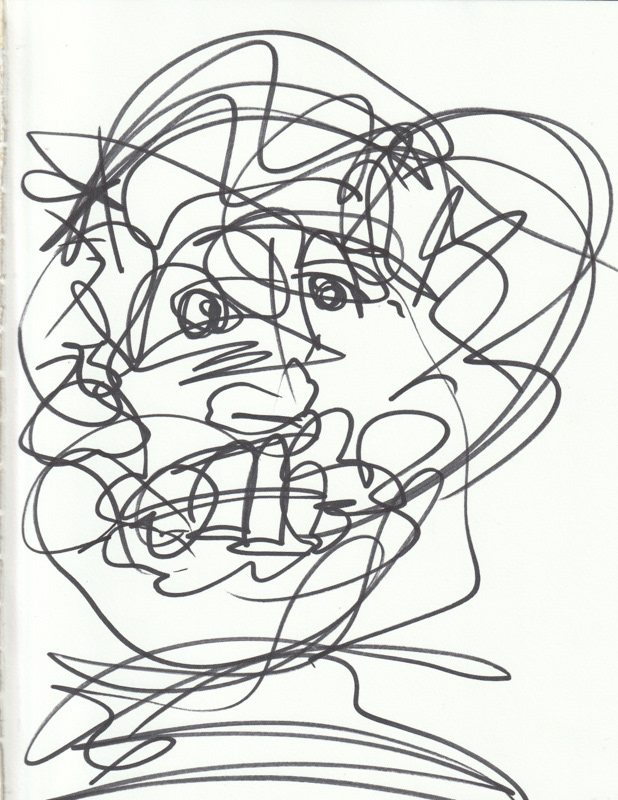 Self Portrait, 2019. Permanent maker on paper, 8.5 x 11 in. 