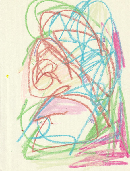 Self Portrait, 2018. Crayon on paper, 8.5 x 11 in. 