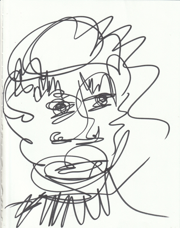 Self Portrait, 2019. Permanent maker on paper, 8.5 x 11 in. 