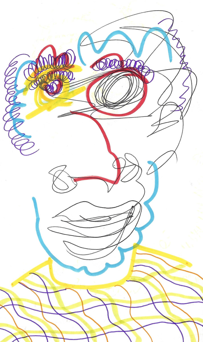 2025 | SELF PORTRAITS | MARKER ON PAPER, 8.5 x 5 IN | Joshua Cornelis