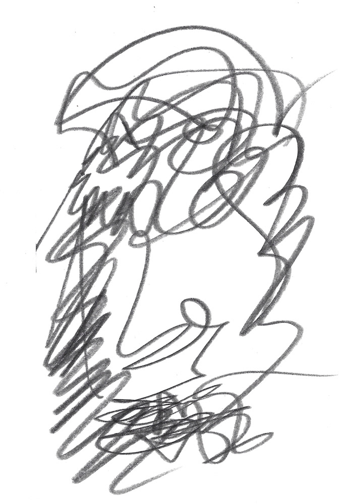 2024 | SELF PORTRAIT | GRAPHITE ON PAPER, 3 X 5 IN | Joshua Cornelis 