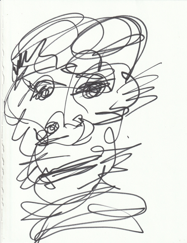 Self Portrait, 2019. Permanent maker on paper, 8.5 x 11 in. 