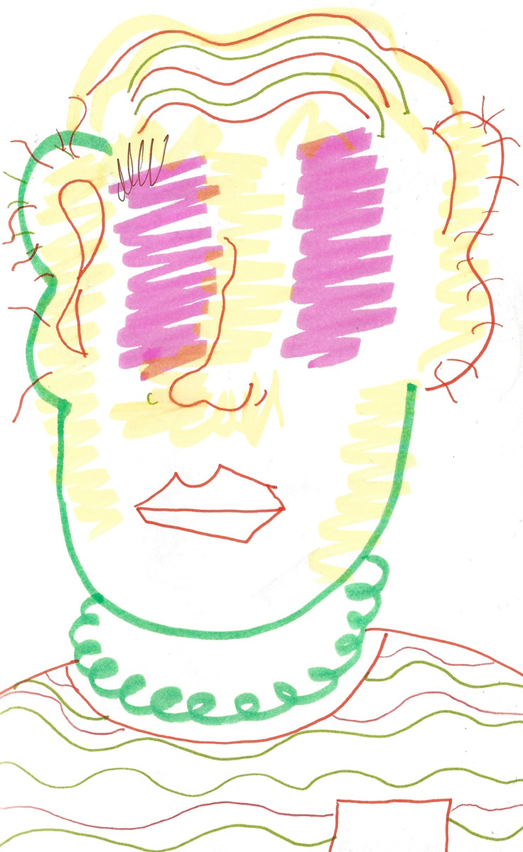 2025 | SELF PORTRAITS | MARKER ON PAPER, 8.5 x 5 IN | Joshua Cornelis