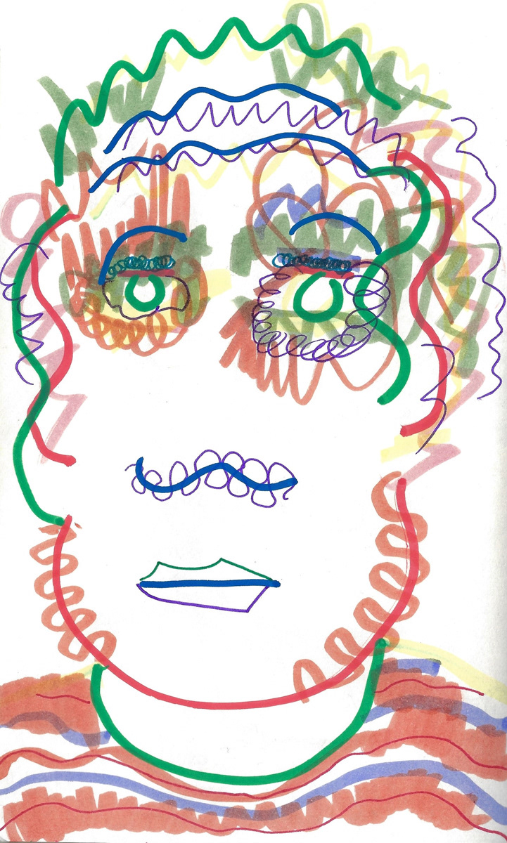 2025 | SELF PORTRAITS | MARKER ON PAPER, 8.5 x 5 IN | Joshua Cornelis