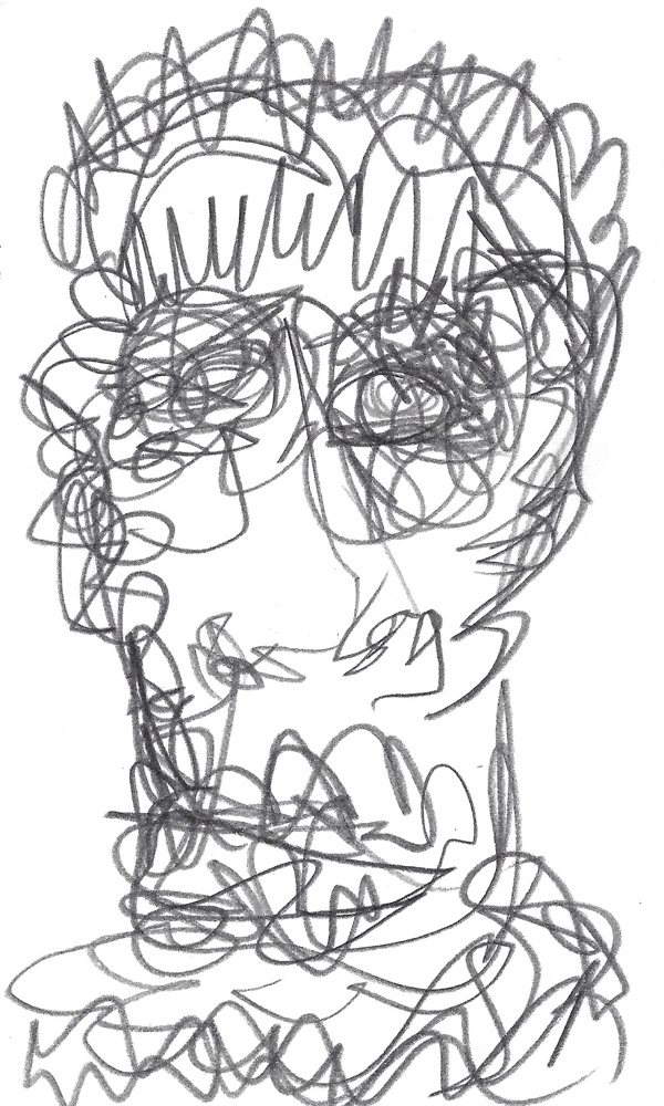 2024 | SELF PORTRAIT | GRAPHITE ON PAPER, 3 X 5 IN | Joshua Cornelis 