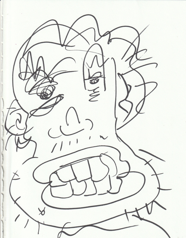 Self Portrait, 2019. Permanent maker on paper, 8.5 x 11 in. 