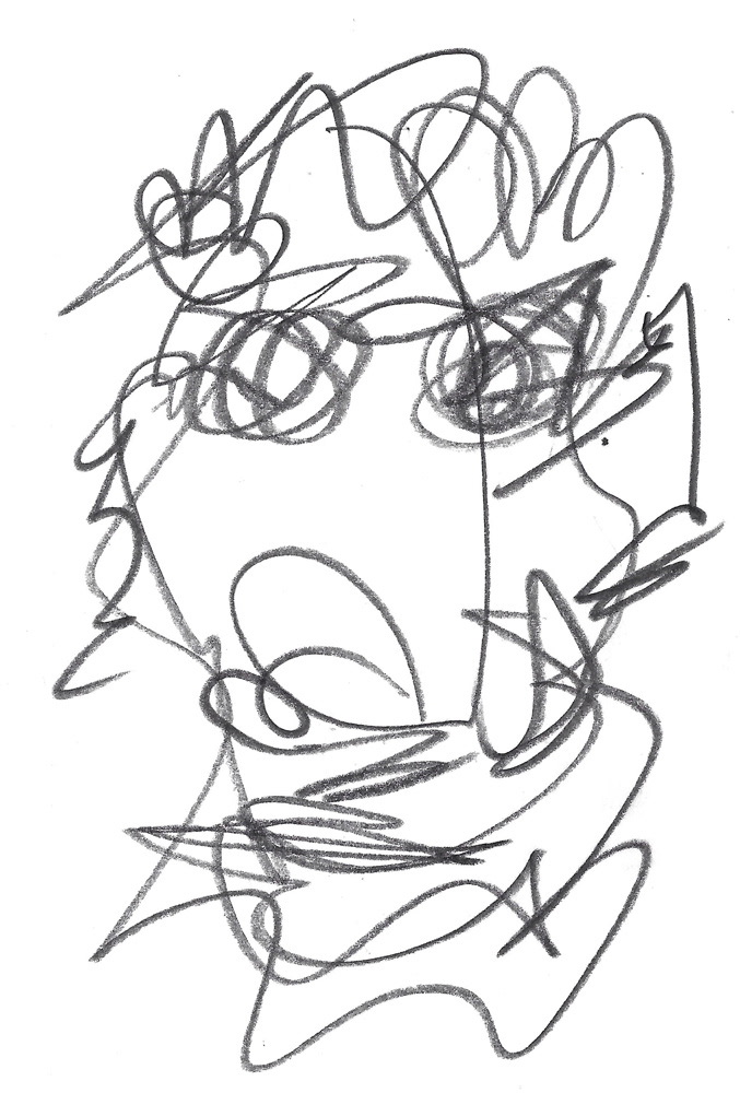 2024 | SELF PORTRAIT | GRAPHITE ON PAPER, 3 X 5 IN | Joshua Cornelis 