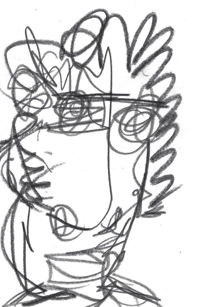 2024 | SELF PORTRAIT | GRAPHITE ON PAPER, 3 X 5 IN | Joshua Cornelis 