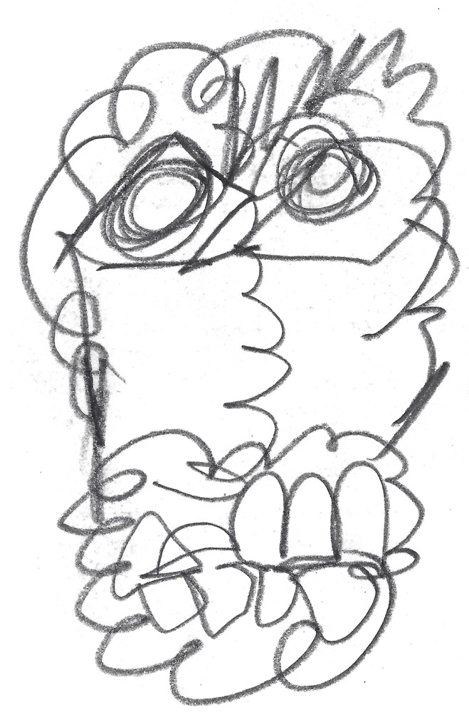 2024 | SELF PORTRAIT | GRAPHITE ON PAPER, 3 X 5 IN | Joshua Cornelis 