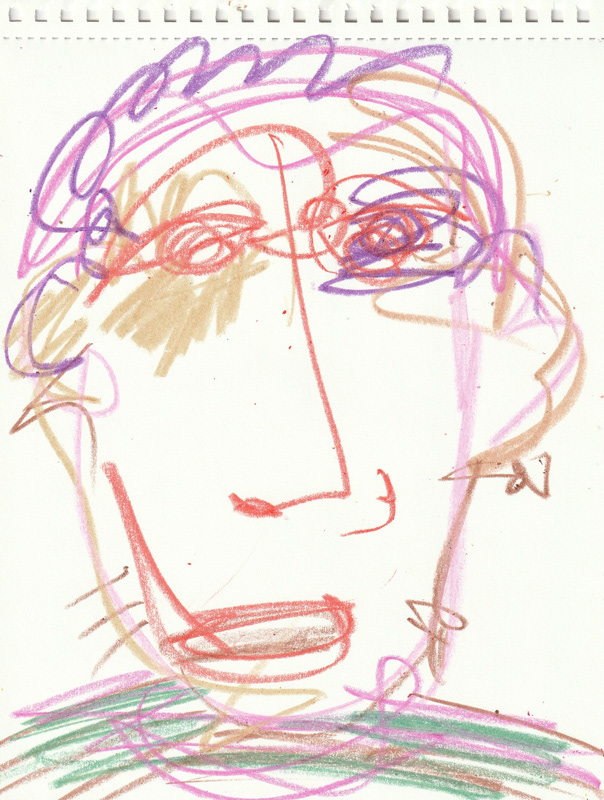 Self Portrait, 2020. Crayon on paper, 8.5 x 11 in. 