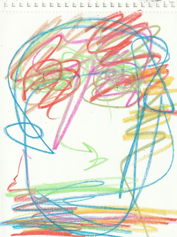 Self Portrait, 2020. Crayon on paper, 8.5 x 11 in. 