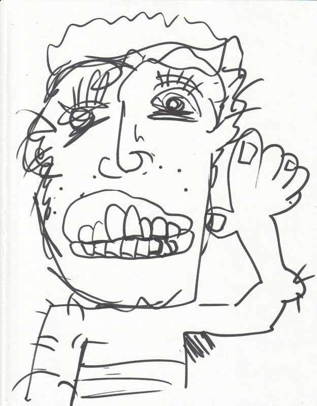 Self Portrait, 2019. Permanent maker on paper, 8.5 x 11 in. 