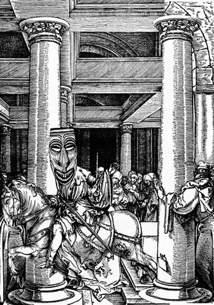 Dialogue with Dürer Series, 2012-14. Collage on Paper, 8 x 10 in. 