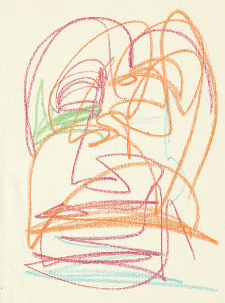 Self Portrait, 2018. Crayon on paper, 8.5 x 11 in. 