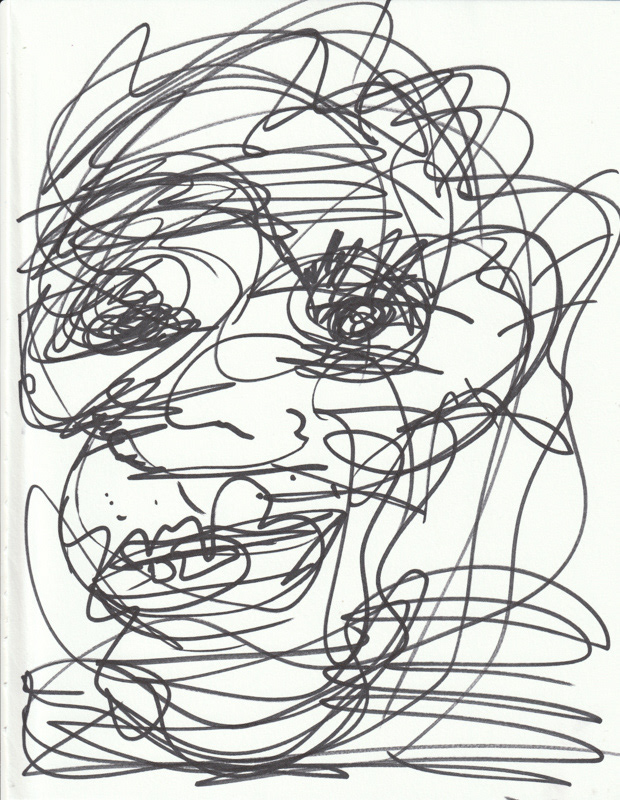 Self Portrait, 2019. Permanent maker on paper, 8.5 x 11 in. 