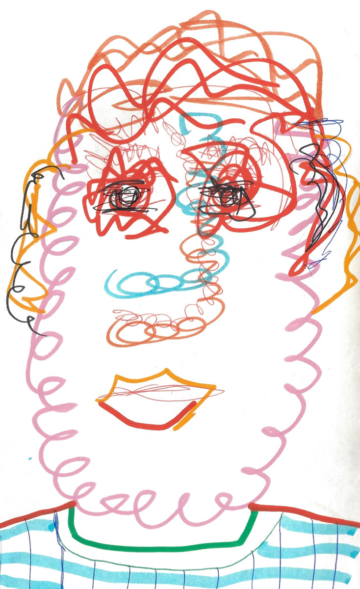 2025 | SELF PORTRAITS | MARKER ON PAPER, 8.5 x 5 IN | Joshua Cornelis