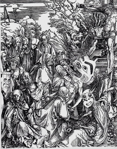 Dialogue with Dürer Series, 2012-14. Collage on Paper, 8 x 10 in. 