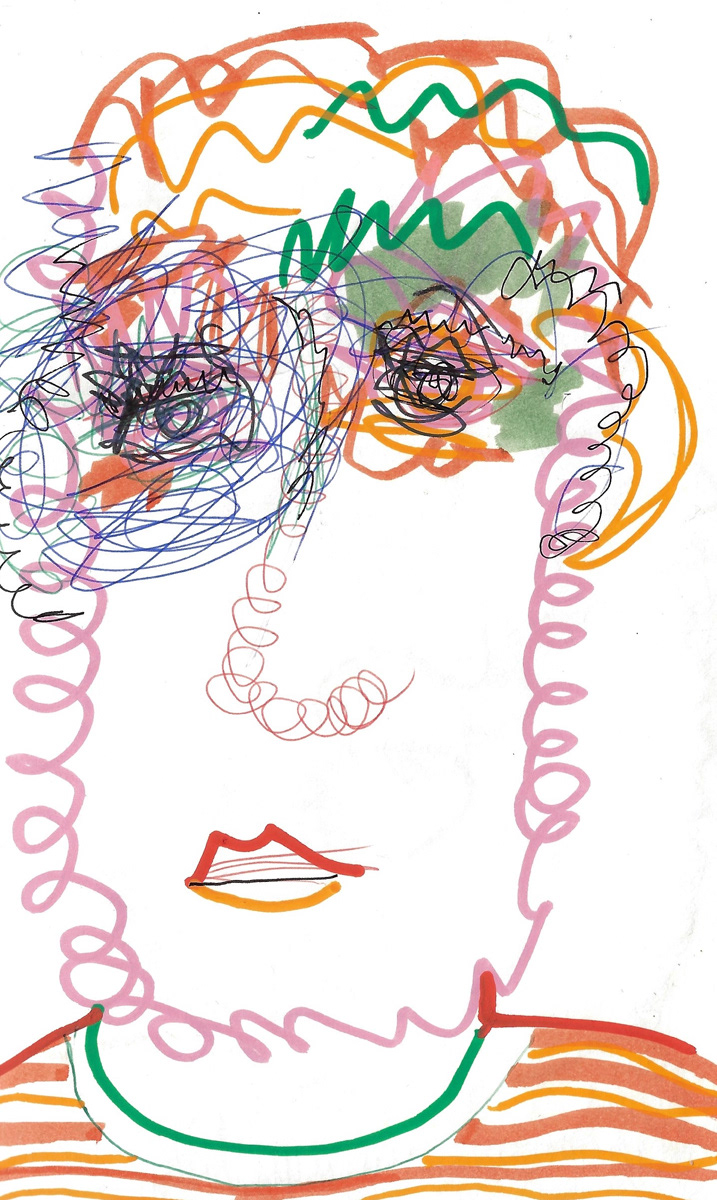 2025 | SELF PORTRAITS | MARKER ON PAPER, 8.5 x 5 IN | Joshua Cornelis