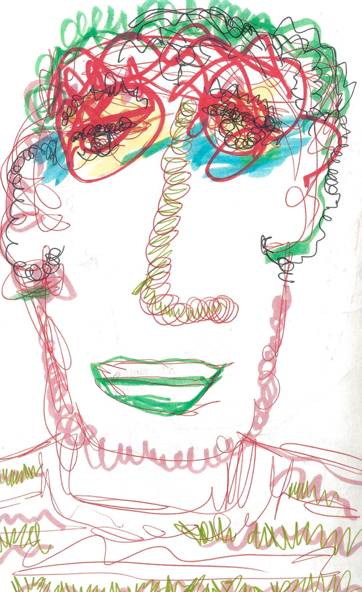 2025 | SELF PORTRAITS | MARKER ON PAPER, 8.5 x 5 IN | Joshua Cornelis