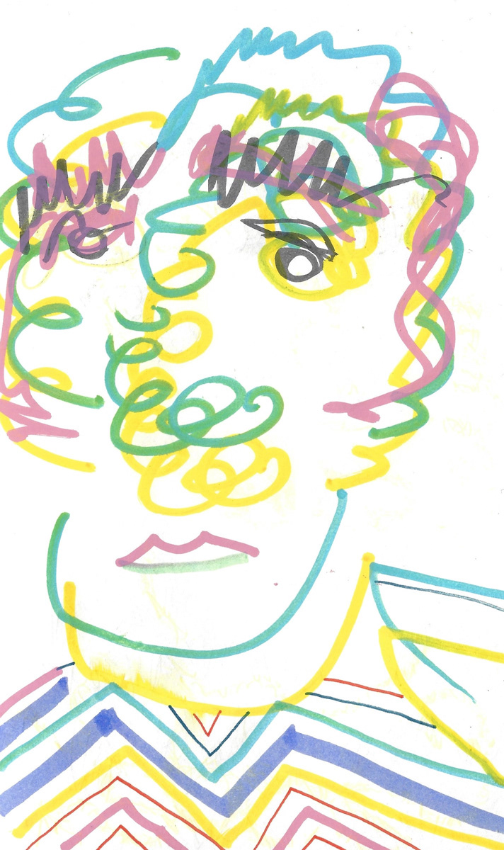 2025 | SELF PORTRAITS | MARKER ON PAPER, 8.5 x 5 IN | Joshua Cornelis