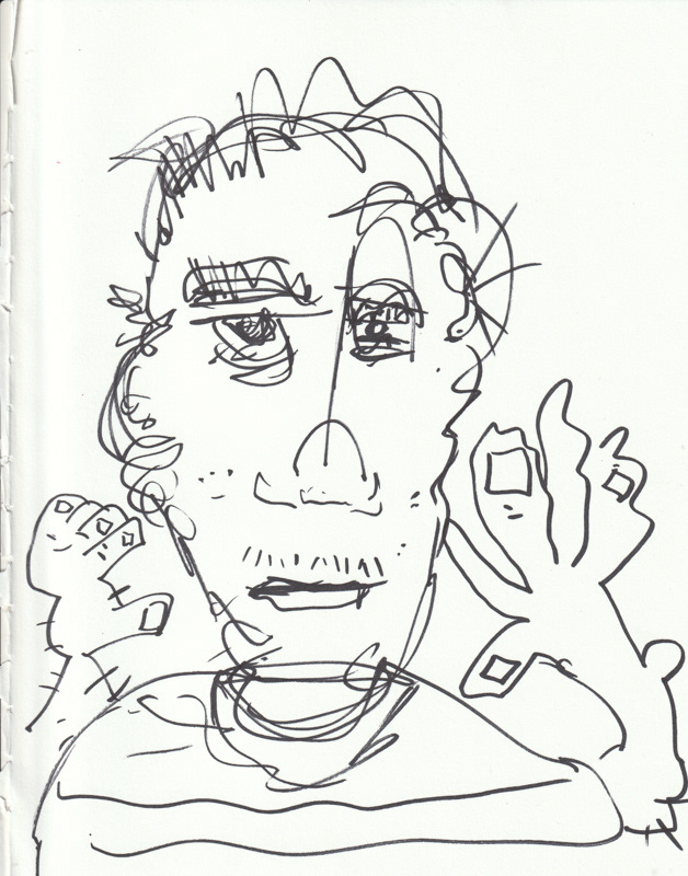 Self Portrait, 2019. Permanent maker on paper, 8.5 x 11 in. 