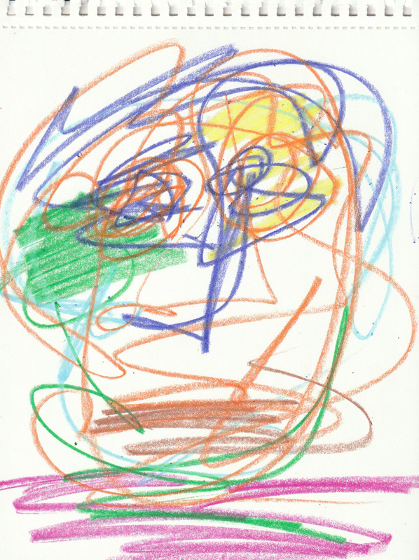 Self Portrait, 2020. Crayon on paper, 8.5 x 11 in. 