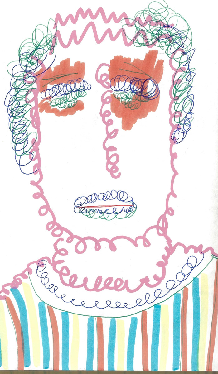 2025 | SELF PORTRAITS | MARKER ON PAPER, 8.5 x 5 IN | Joshua Cornelis
