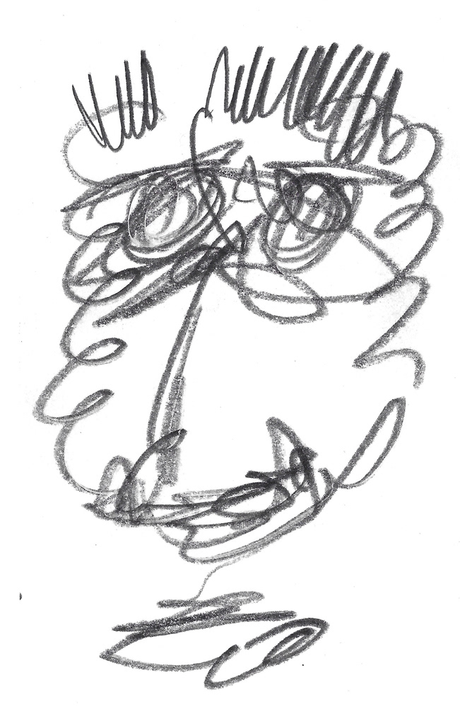 2024 | SELF PORTRAIT | GRAPHITE ON PAPER, 3 X 5 IN | Joshua Cornelis 