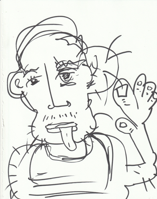 Self Portrait, 2019. Permanent maker on paper, 8.5 x 11 in. 