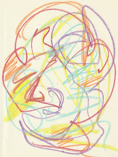 Self Portrait, 2018. Crayon on paper, 8.5 x 11 in. 